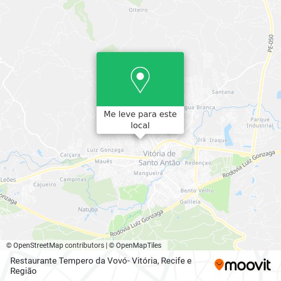 Restaurante Tempero da Vovó- Vitória mapa