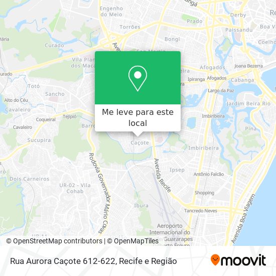 Rua Aurora Caçote 612-622 mapa