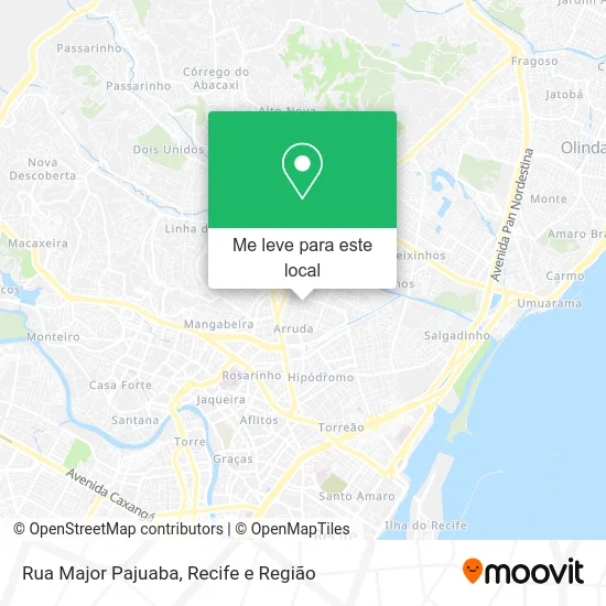 Rua Major Pajuaba mapa