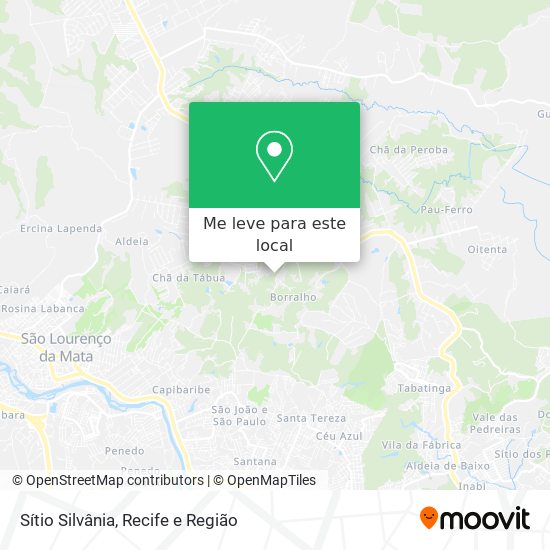 Sítio Silvânia mapa