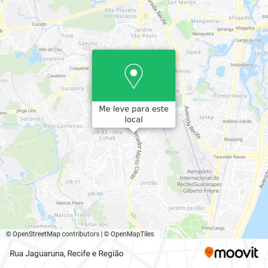 Rua Jaguaruna mapa