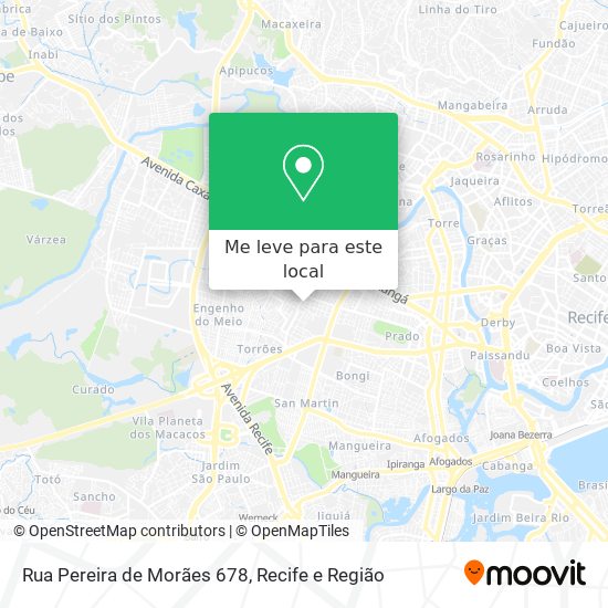 Rua Pereira de Morães 678 mapa