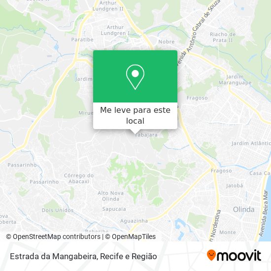 Estrada da Mangabeira mapa