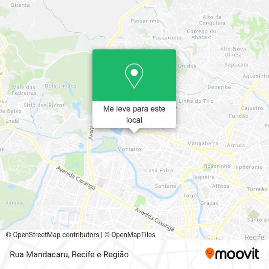 Rua Mandacaru mapa