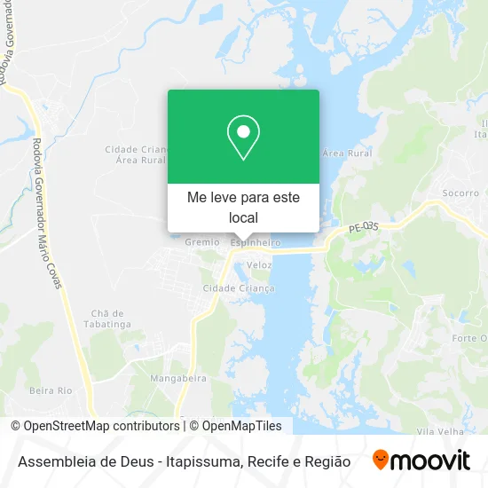 Assembleia de Deus - Itapissuma mapa