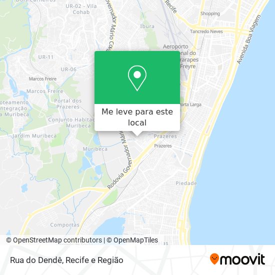 Rua do Dendê mapa
