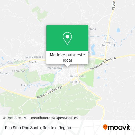 Rua Sítio Pau Santo mapa