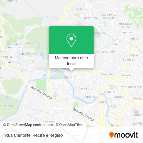 Rua Cianorte mapa