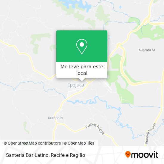 Santeria Bar Latino mapa