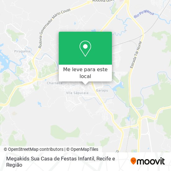 Megakids Sua Casa de Festas Infantil mapa