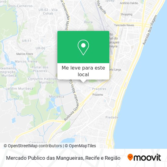 Mercado Publico das Mangueiras mapa