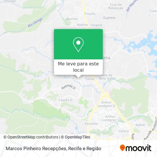 Marcos Pinheiro Recepções mapa