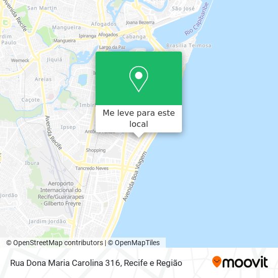 Rua Dona Maria Carolina 316 mapa