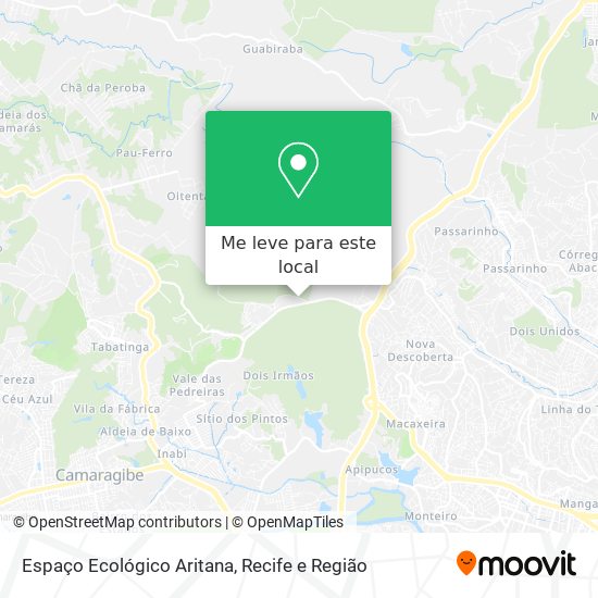 Espaço Ecológico Aritana mapa