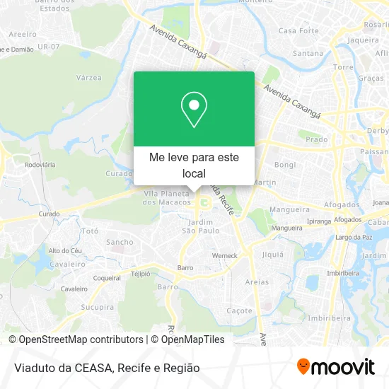 Viaduto da CEASA mapa