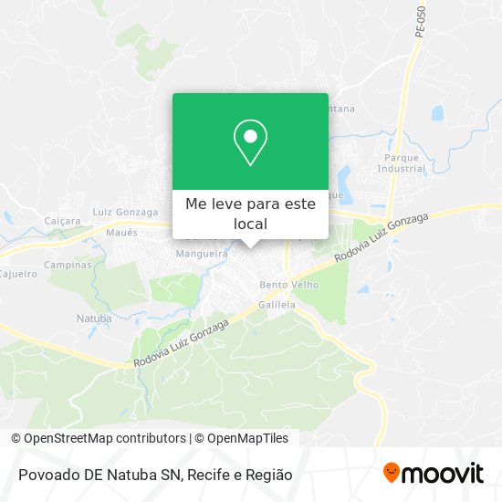 Povoado DE Natuba SN mapa
