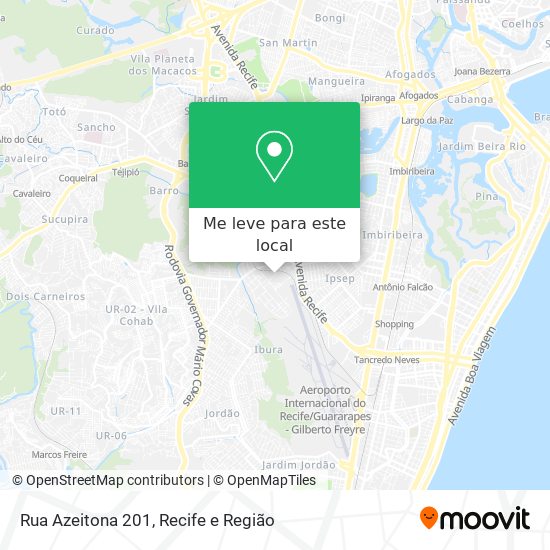 Rua Azeitona 201 mapa