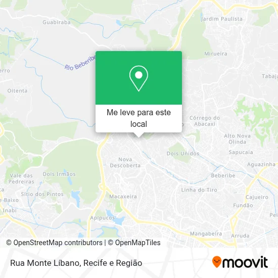 Rua Monte Líbano mapa