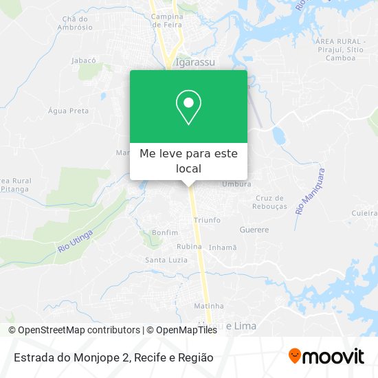 Estrada do Monjope 2 mapa