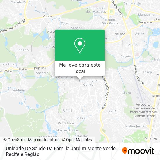 Unidade De Saúde Da Família Jardim Monte Verde mapa