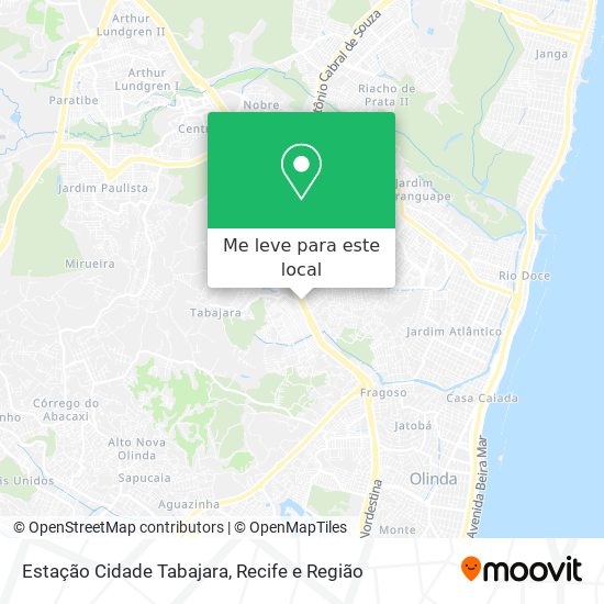 Estação Cidade Tabajara mapa