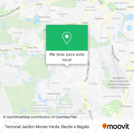 Terminal Jardim Monte Verde mapa