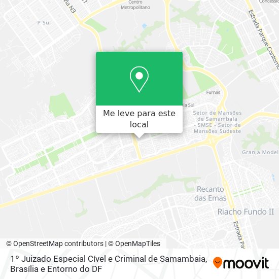 1º Juizado Especial Cível e Criminal de Samambaia mapa