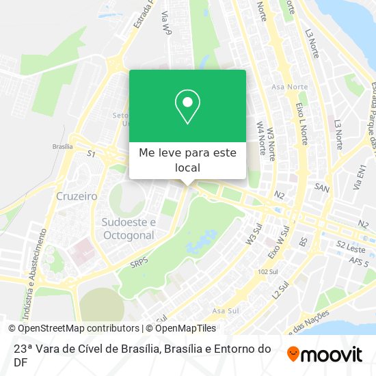 23ª Vara de Cível de Brasília mapa