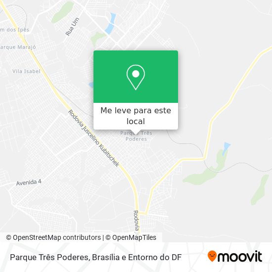 Parque Três Poderes mapa