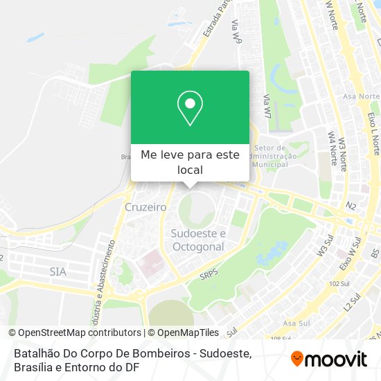 Batalhão Do Corpo De Bombeiros - Sudoeste mapa