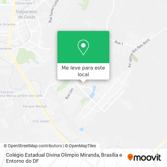 Colégio Estadual Divina Olimpio Miranda mapa
