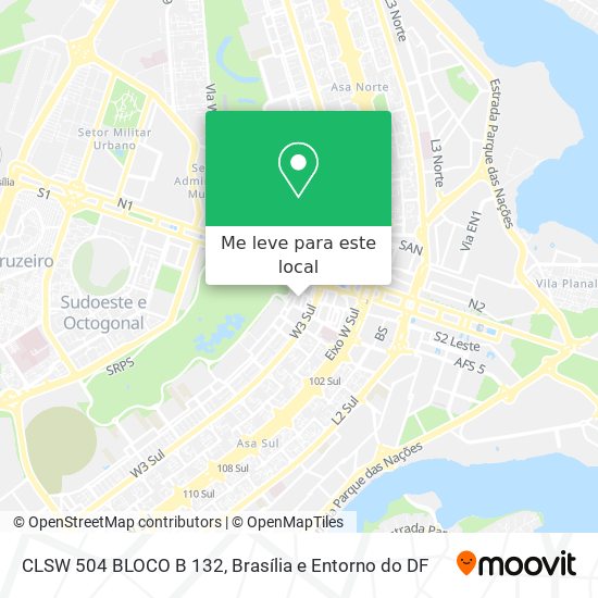 CLSW 504 BLOCO B 132 mapa