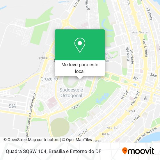 Quadra SQSW 104 mapa