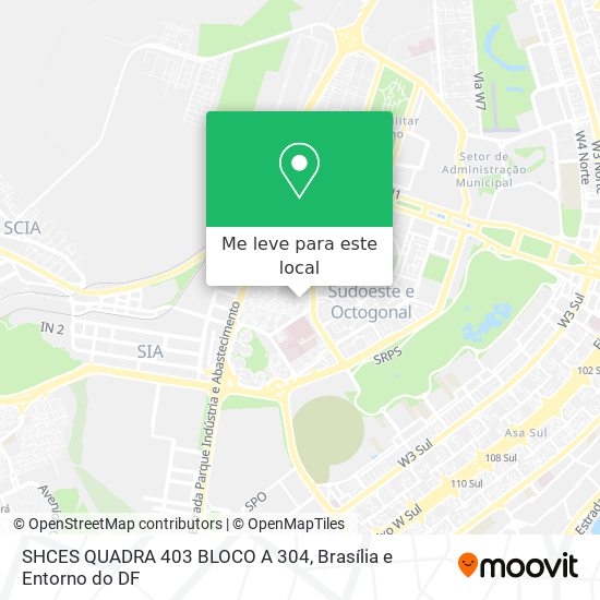 SHCES QUADRA 403 BLOCO A 304 mapa