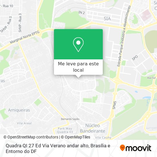 Quadra QI 27 Ed Via Verano andar alto mapa