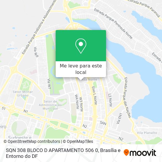 SQN 308 BLOCO D APARTAMENTO 506 0 mapa