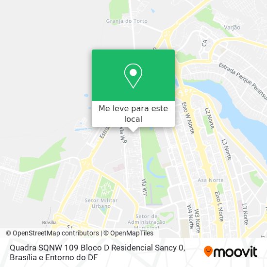 Quadra SQNW 109 Bloco D Residencial Sancy 0 mapa