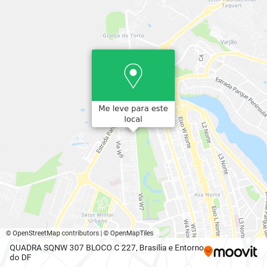 QUADRA SQNW 307 BLOCO C 227 mapa
