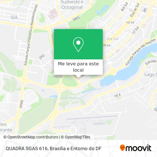 QUADRA SGAS 616 mapa