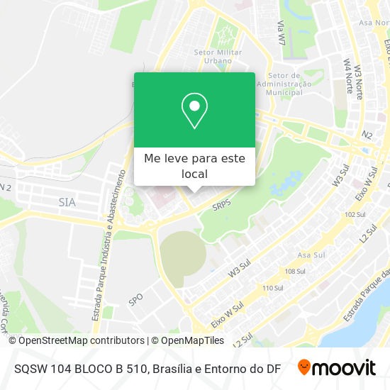 SQSW 104 BLOCO B 510 mapa