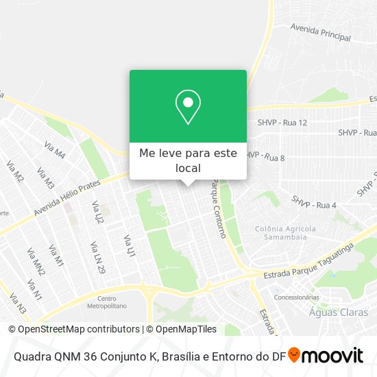 Quadra QNM 36 Conjunto K mapa