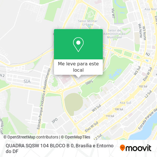 QUADRA SQSW 104 BLOCO B 0 mapa