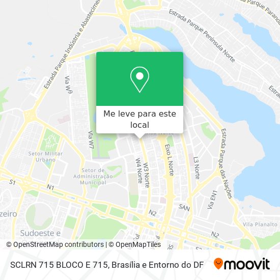 SCLRN 715 BLOCO E 715 mapa