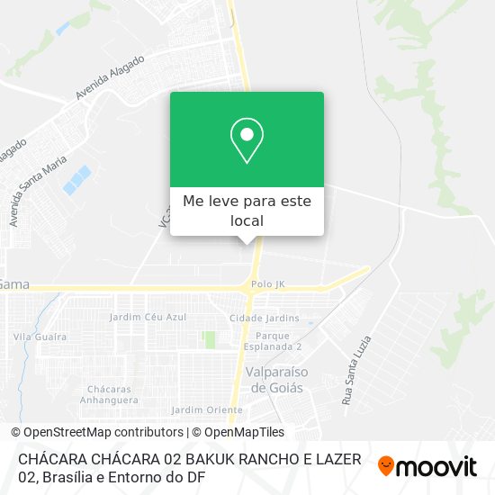 CHÁCARA CHÁCARA 02   BAKUK RANCHO E LAZER 02 mapa