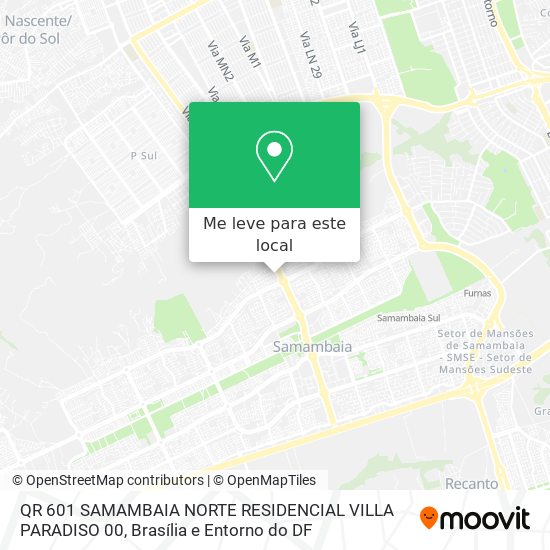 QR 601 SAMAMBAIA NORTE RESIDENCIAL VILLA PARADISO 00 mapa