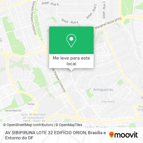 AV  SIBIPIRUNA  LOTE 32   EDIFÍCIO ORION mapa