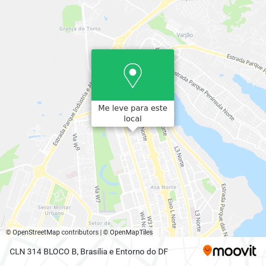 CLN 314 BLOCO B mapa