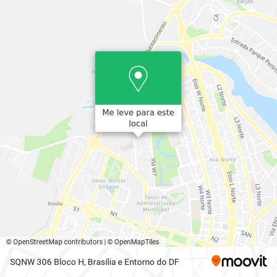 SQNW 306 Bloco H mapa