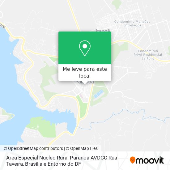 Área Especial Nucleo Rural Paranoá  AVDCC  Rua Taveira mapa