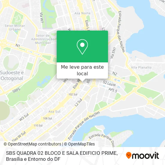 SBS QUADRA 02 BLOCO E SALA EDIFICIO PRIME mapa